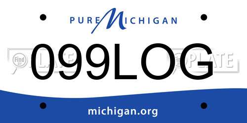 099LOG Michigan License Plate
