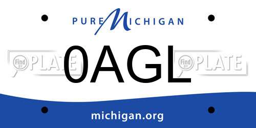 0AGL Michigan License Plate