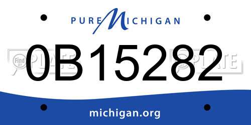 0B15282 Michigan License Plate