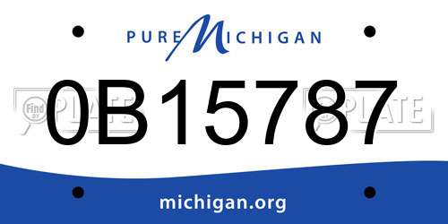 0B15787 Michigan License Plate