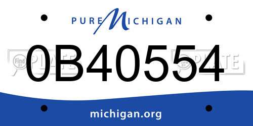 0B40554 Michigan License Plate