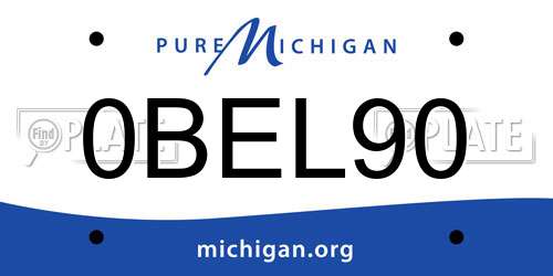 0BEL90 Michigan License Plate