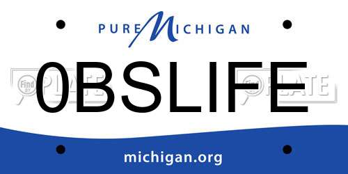 0BSLIFE Michigan License Plate