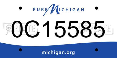 0C15585 Michigan License Plate