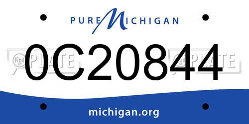 0C20844 Michigan License Plate