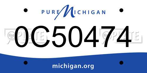 0C50474 Michigan License Plate