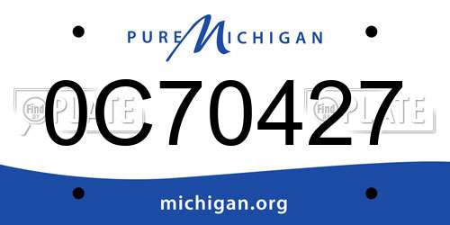 0C70427 Michigan License Plate