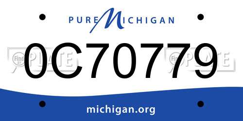 0C70779 Michigan License Plate
