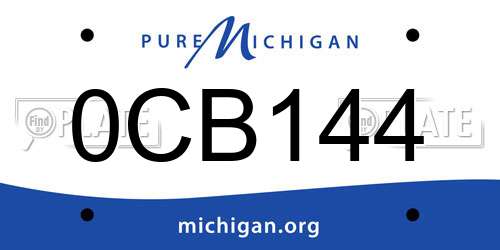 0CB144 Michigan License Plate