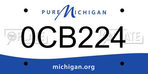 0CB224 Michigan License Plate