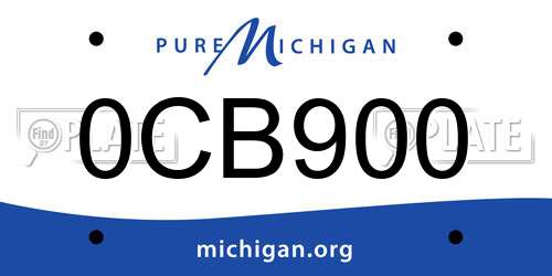 0CB900 Michigan License Plate