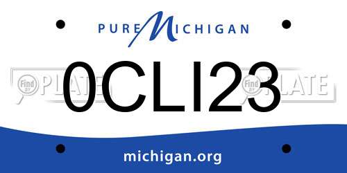 0CLI23 Michigan License Plate