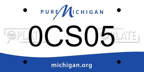 0CS05 Michigan License Plate