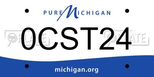 0CST24 Michigan License Plate