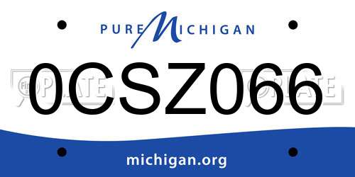 0CSZ066 Michigan License Plate