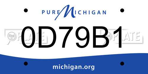 0D79B1 Michigan License Plate