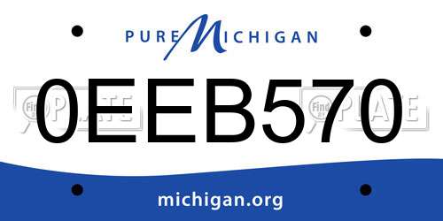 0EEB570 Michigan License Plate