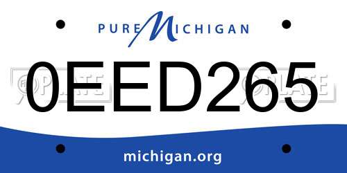0EED265 Michigan License Plate