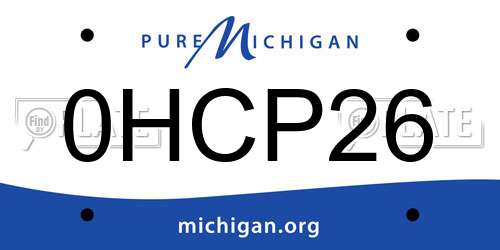 0HCP26 Michigan License Plate