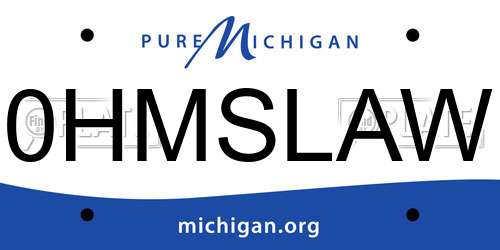 0HMSLAW Michigan License Plate