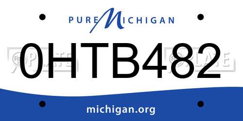 0HTB482 Michigan License Plate
