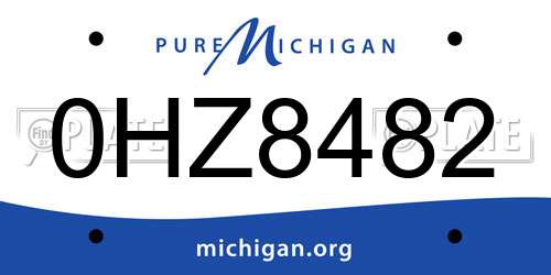 0HZ8482 Michigan License Plate