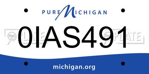0IAS491 Michigan License Plate