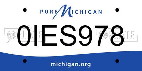 0IES978 Michigan License Plate
