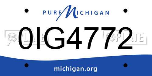 0IG4772 Michigan License Plate