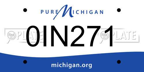 0IN271 Michigan License Plate