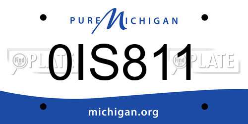 0IS811 Michigan License Plate