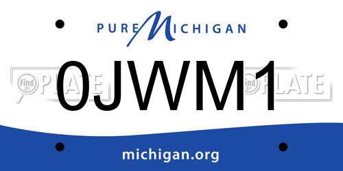 0JWM1 Michigan License Plate