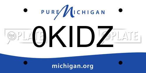0KIDZ Michigan License Plate