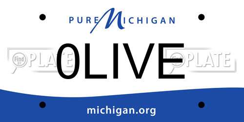 0LIVE Michigan License Plate