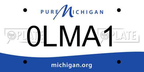 0LMA1 Michigan License Plate