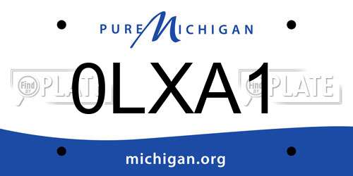 0LXA1 Michigan License Plate