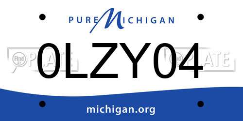 0LZY04 Michigan License Plate