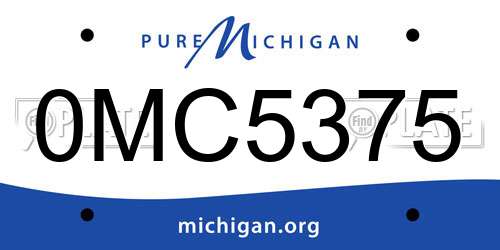 0MC5375 Michigan License Plate