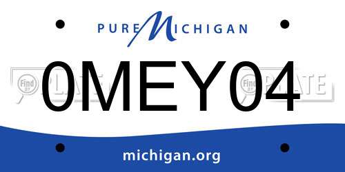 0MEY04 Michigan License Plate