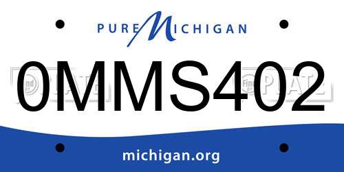 0MMS402 Michigan License Plate