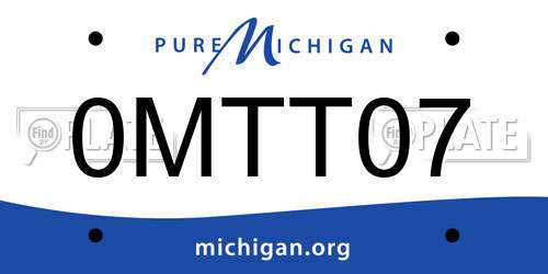 0MTT07 Michigan License Plate
