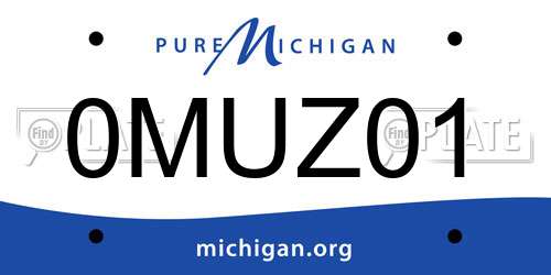 0MUZ01 Michigan License Plate