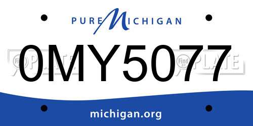 0MY5077 Michigan License Plate