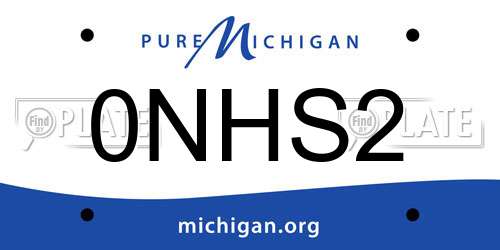 0NHS2 Michigan License Plate