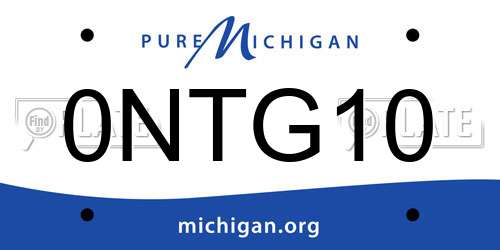 0NTG10 Michigan License Plate
