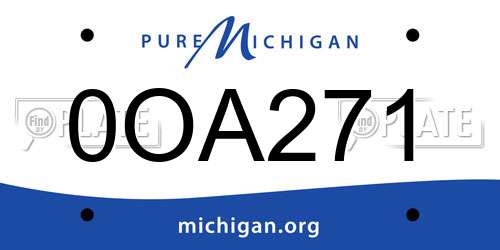 0OA271 Michigan License Plate