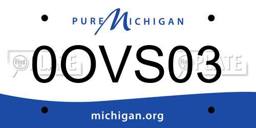 0OVS03 Michigan License Plate