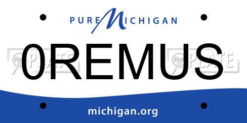0REMUS Michigan License Plate