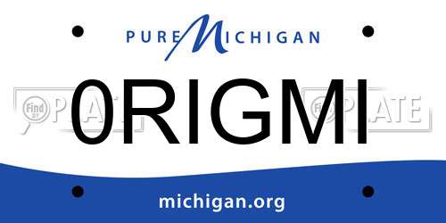 0RIGMI Michigan License Plate