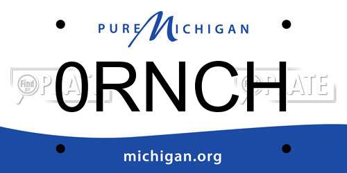 0RNCH Michigan License Plate